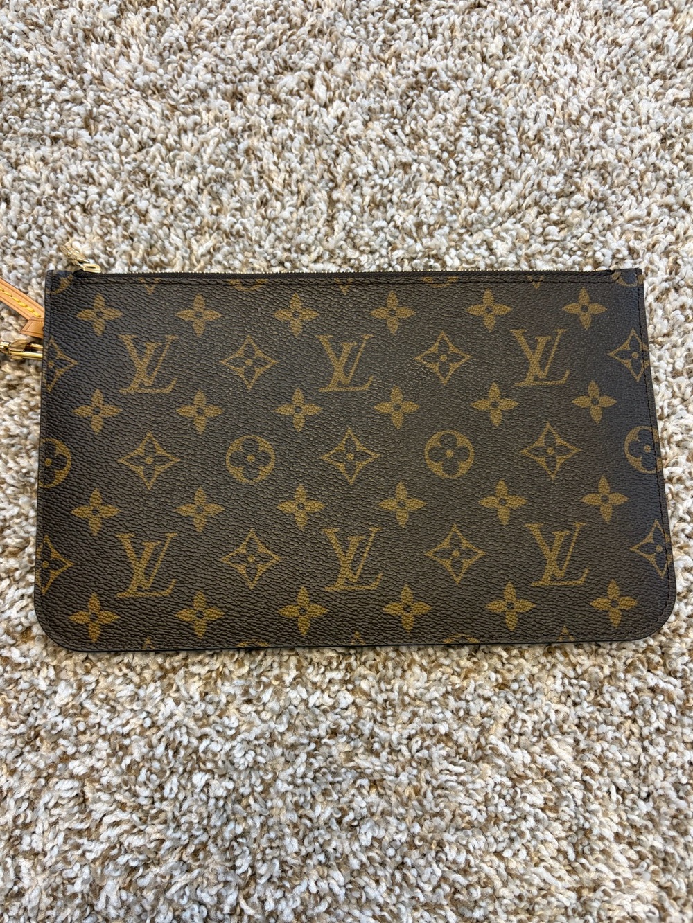 Like New 2024 Louis Vuitton Monogram Wristlet Pouch in Brown and Tan - Picture 2 of 16